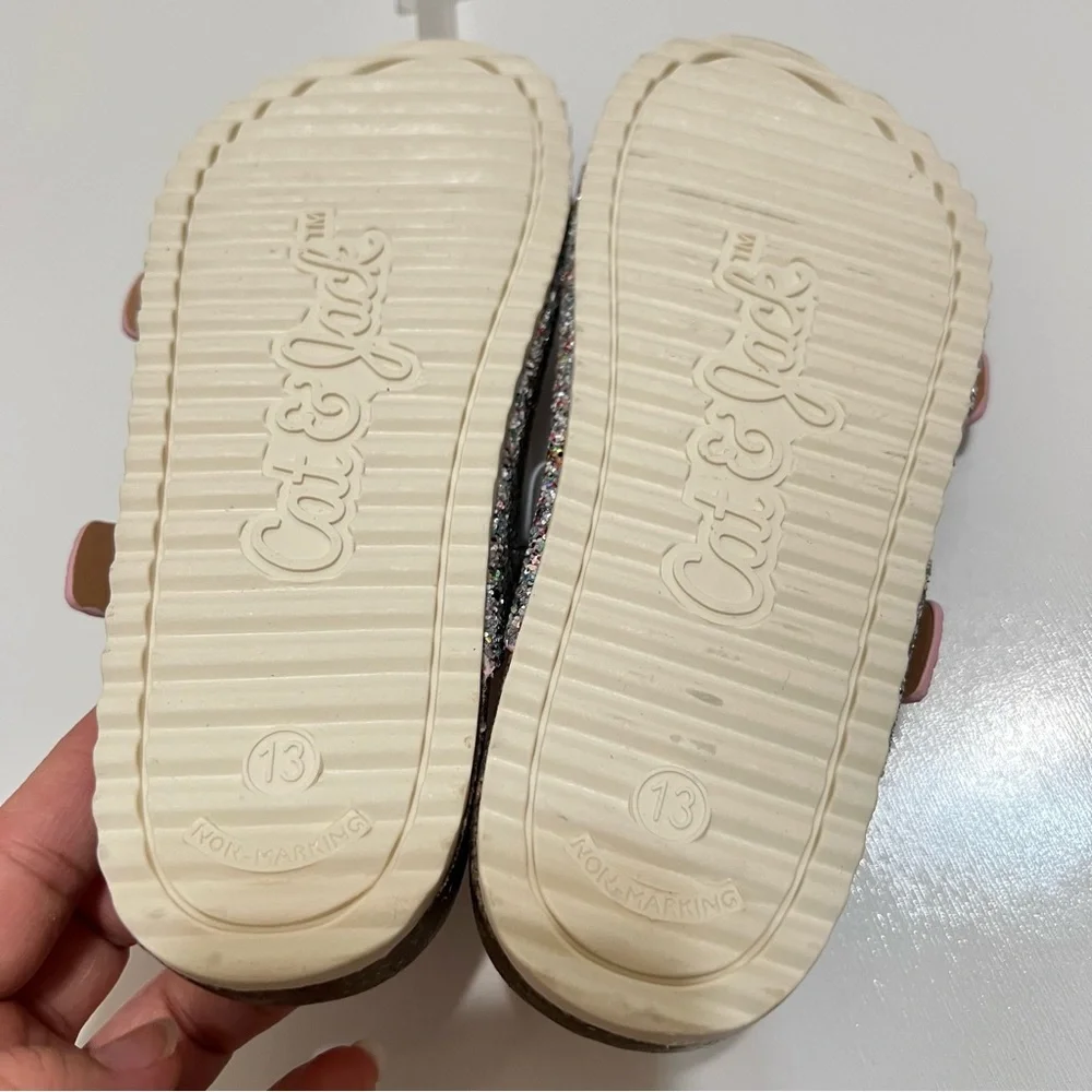 NWT Cat & Jack Kids Drew Footbed Sandal- Size 13